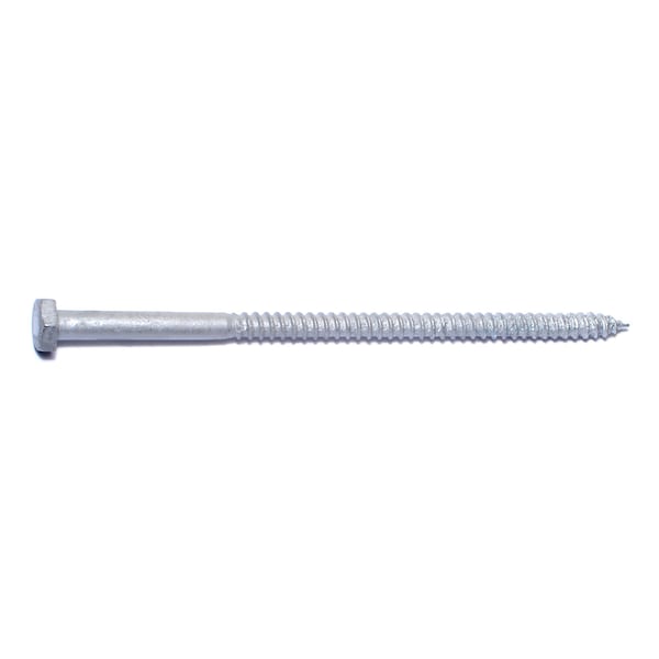 Midwest Fastener Lag Screw, 1/4 in, 5-1/2 in, Steel, Hot Dipped Galvanized Hex Hex Drive, 100 PK 05564 - main